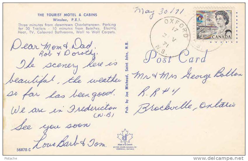 Prince-Edward-Island  P.E.I. - Winsloe - Motel & Cabins - Stamp & Postmark 1971 - 2 Scans - Andere & Zonder Classificatie