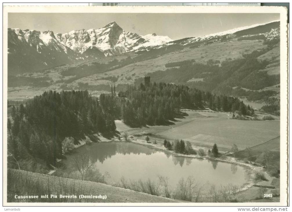 Switzerland, Suisse, Canovasee Mit Piz Beverin (Domleschg) 1952 Used Real Photo Postcard [P6878] - Bever