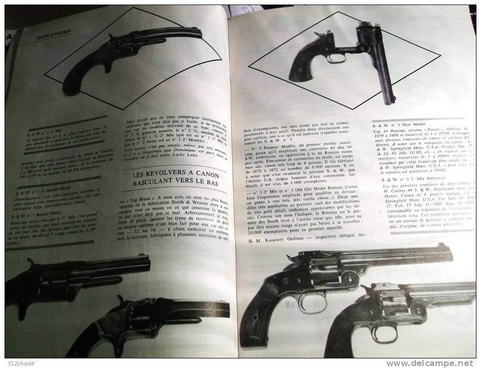 REVUE GAZETTE DES ARMES LA POUDRE NOIRE N° 9  1973 ARME MILITAIRE MILITARIA PISTOLET S & W 44 HAND EJECTOR NEW CENTURY - Français