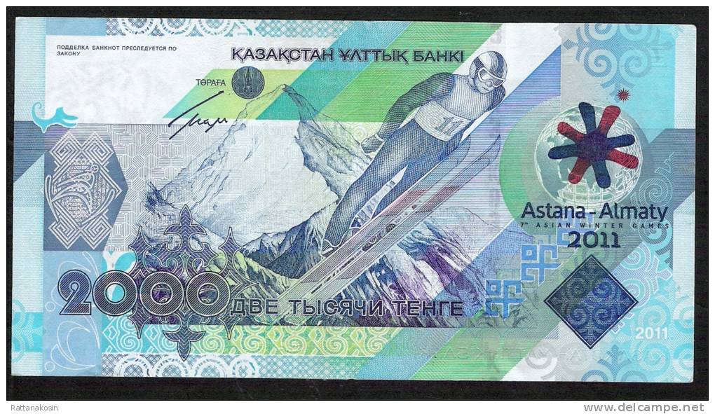 KAZAKHSTAN P36  2000 TENGE   2011 #AA Signature 5    XF - Kazakhstan