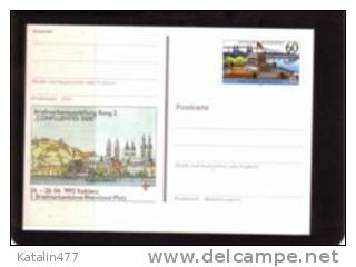 Deutschland - 1992. Koblenz, 1. Briefmarkenbörse Rheinland-Pfalzpostal Stationary - Bildpostkarten - Ungebraucht