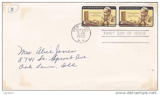 FDC United States - Dag Hammarskjold - Scott # 1203 - 1961-1970