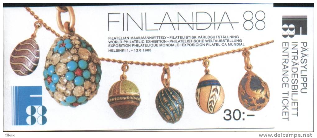 Finlandia - Finland 1988 Esposizione "Finlandia 88" Carnet  1v Cpl  ** MNH - Unused Stamps