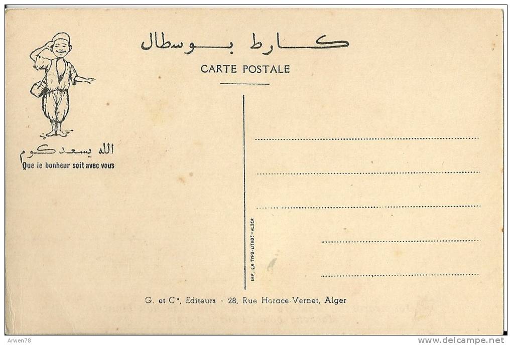 Illustrateur Chagny Alger Algerie Moi Negro La Moukere  Recto Verso - Chagny