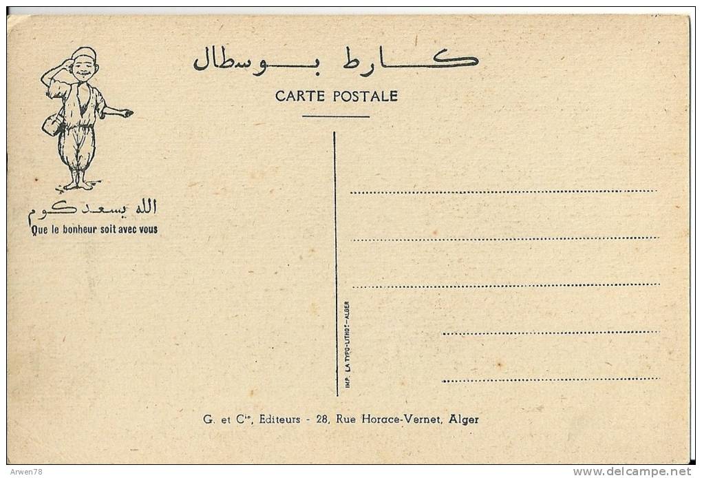 Illustrateur Chagny Alger Algerie Automobile Voiture Tacot  Ane Bouricot Recto Verso - Chagny