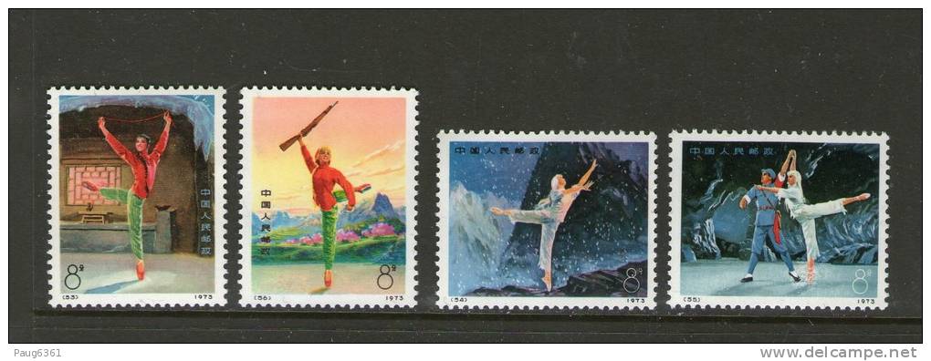 CHINE 1973 BALLETS   SCOTT   N°1126/29  NEUF MNH** - Neufs