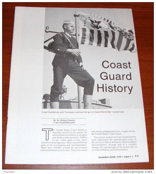 U.S. Coast Guard Commander´s Bulletin 16 August 1985 Coast Guard History - Verkehr