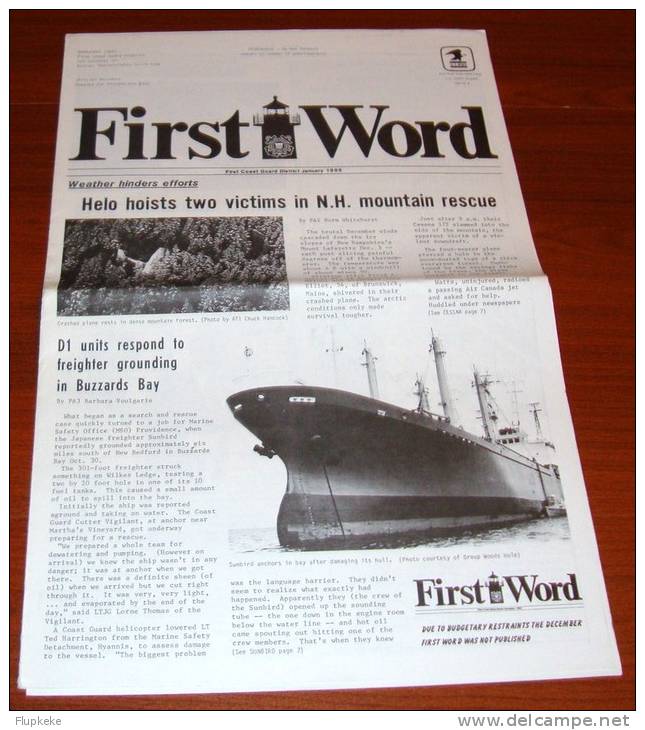 U.S. Coast Guard First Word January 1986 First Coast Guard District - Verkehr