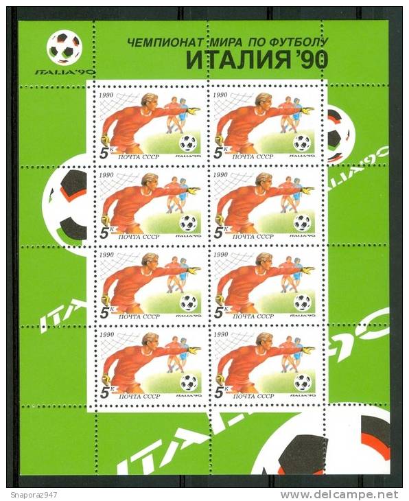 1990 Russia "Italia 90" Coppa Del Mondo World Cup Calcio Football Set 2 Block MNH** A111 - 1990 – Italy