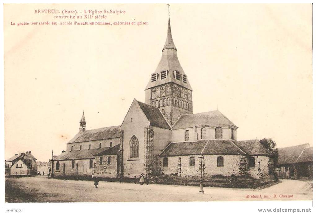 BRETEUIL.  L'Eglise St-Sulpice Construite Au XII° Siècle - Breteuil