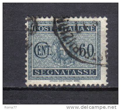 3RG6 - REGNO 1934 , Segnatasse 60 Cent N. 41  Usato. Difetto Di Trasparenza - Postage Due