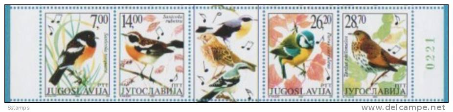 2002  JUGOSLAVIJA JUGOSLAVIA FAUNA  PROTECTED ANIMAL SPECIES WWF BIRDS - Ungebraucht