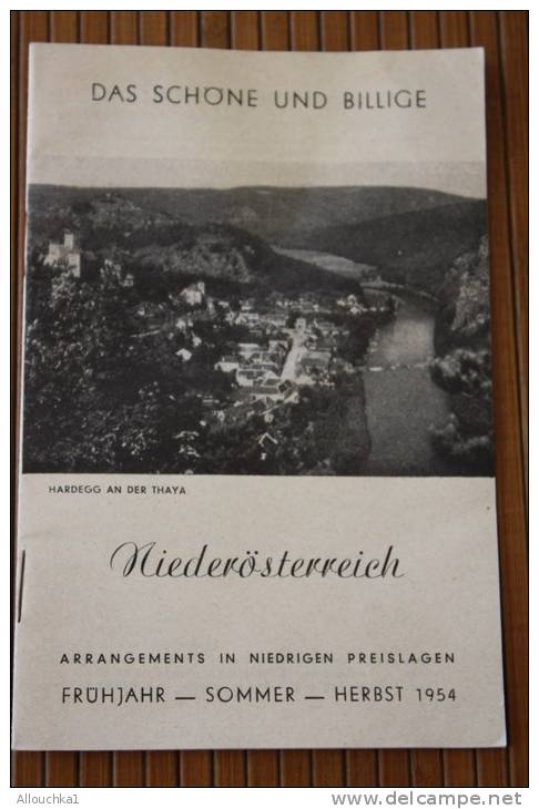 AUTRICHE AUSTRIA OSTERREICH GUIDE TOURISTIQUE AUTRICHIEN DAS SCHONE UND BILLIGE NIEDEROSTERREICH  HERBST  1954 LILIENFEL - Europe