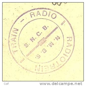 337 Op Kaart "collection Train Radio" Met Stempel ROANNE-COO, Stempel TRAIN-RADIO S.N.C.B./ RADIOTREIN N.M.B.S. - 1932 Ceres En Mercurius