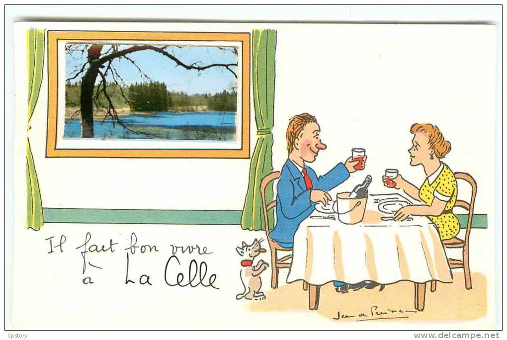 ILLUSTRATEUR  Jean De Pressac - Au Restaurant - Etang De La Celle -Dos Scané - Preissac