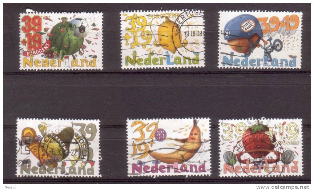 Nederland 2004 Nvph Nr 2295 A Tm 2295 F, Mi Nr 2248 Tm 2253, Kinderpostzegels, Gezonde Voeding En Sport - Oblitérés