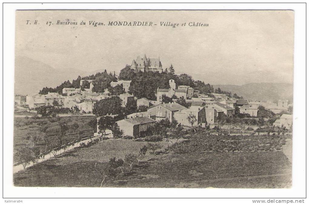 GARD  /  Environs  Du  VIGAN  /  MONDARDIER  /  VILLAGE  ET  CHÂTEAU  /  Edit.  T.E.  N° 17 - Remoulins