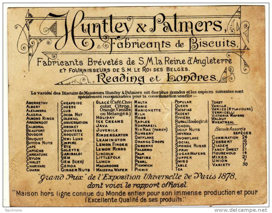 CHROMO Biscuits Huntley & Palmers Moyen Age Histoire De France Roi - Other & Unclassified