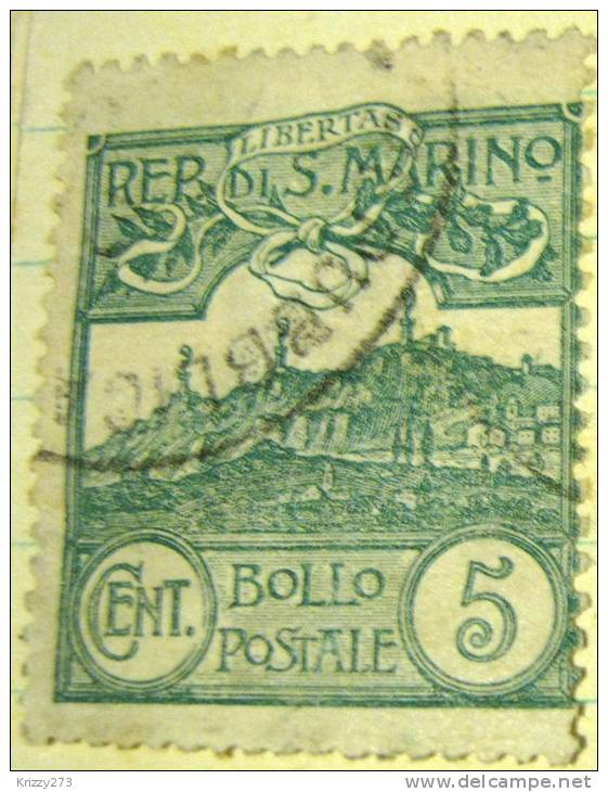 San Marino 1903 Mount Titano 5c - Used - Neufs