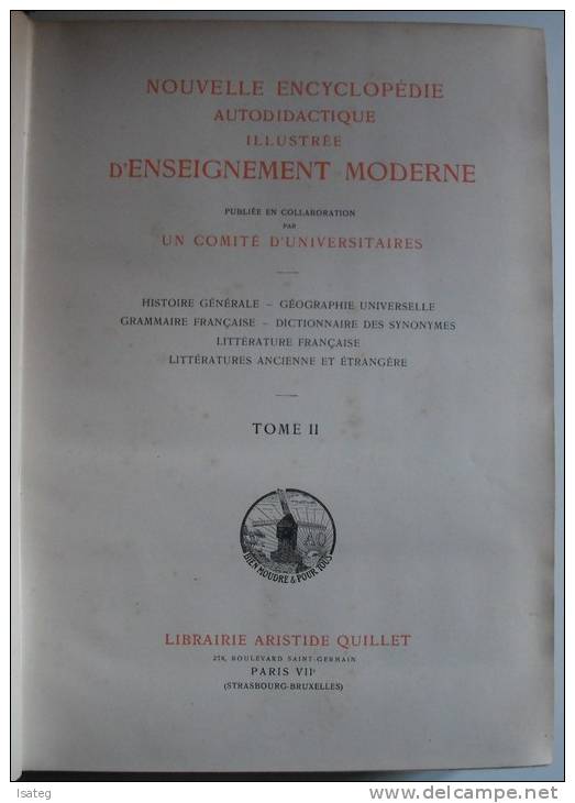 Nouvelle Encyclopédie Autodidactique Illustrée D'enseignement Moderne, Tome 2 - Dictionaries