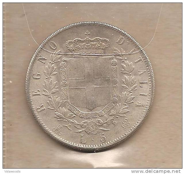 Italia - 5£  Vittorio Emanuele II° - 1873 - Falsa - 1861-1878 : Victor Emmanuel II