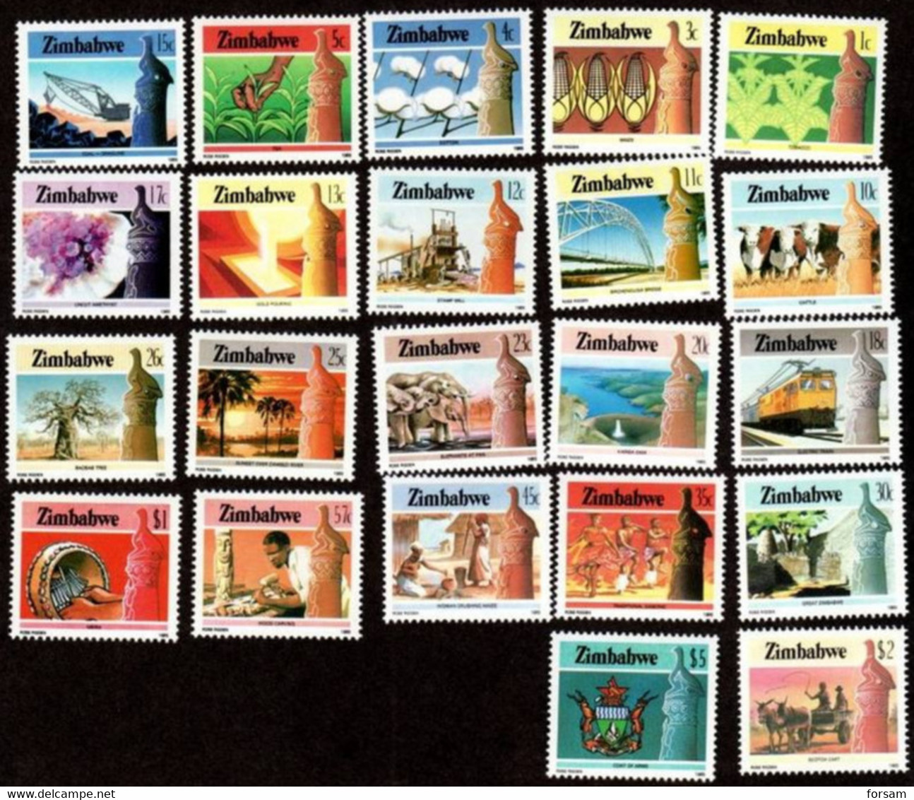 ZIMBABWE..1985..Michel # 309-330...MNH...MiCV - 42 Euro. - Zimbabwe (1980-...)