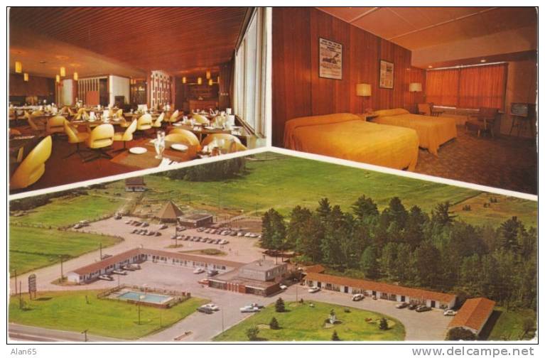 North Bay ONT Canada, Pinewood Park, Motel &amp; Restaurant  C1960s Vintage Postcard - North Bay