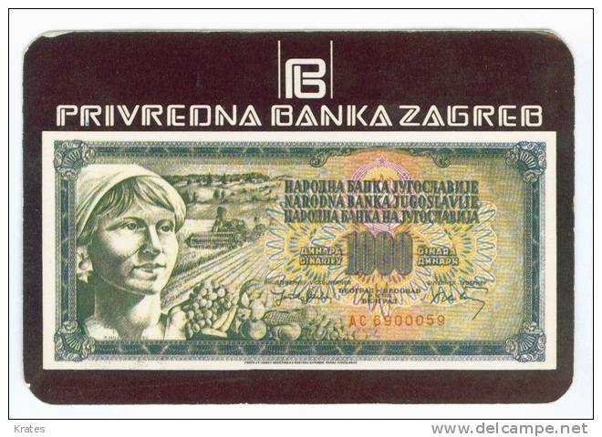 Pocket Calendars - Money, Yugoslavia - Kleinformat : 1971-80