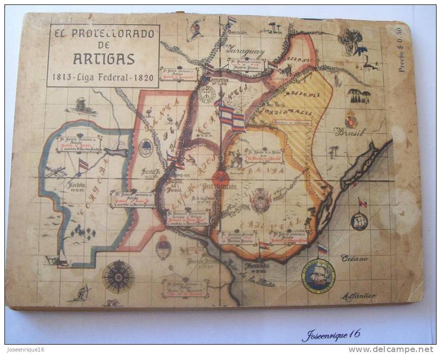 JOSE ARTIGAS, 1850 - 1950, FUNDADOR NACIONALIDAD ORIENTAL. - URUGUAY - History & Arts