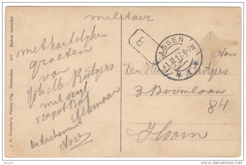 Nederland/Holland, Assen, Nieuwe Vijver, Stadsbosch, 1917 - Assen