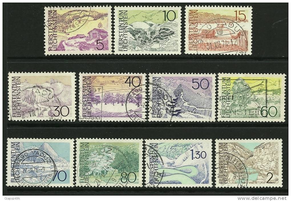 ● LIECHTENSTEIN 1972 ֍ VEDUTE - N. 517 . . .  Usati , Serietta - Cat. ? € - Lotto 218 - Oblitérés