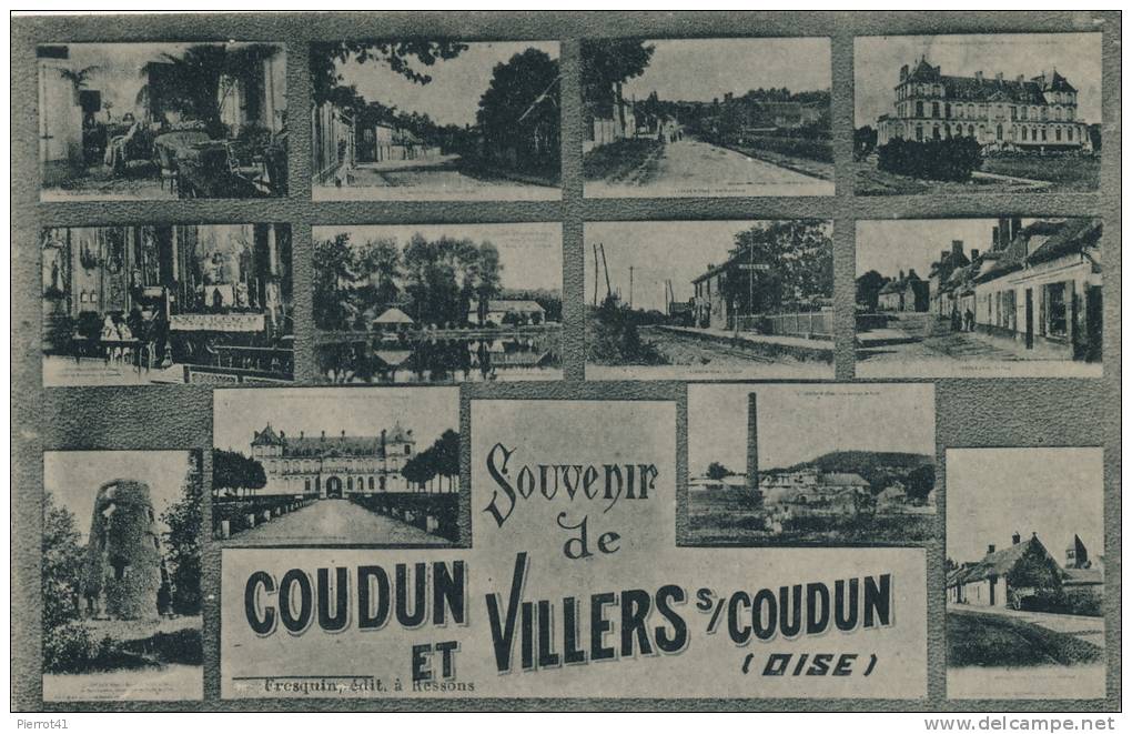 Souvenir De COUDUN Et VILLERS SUR COUDUN - Jolie Carte Vues Multiples - Vaumoise