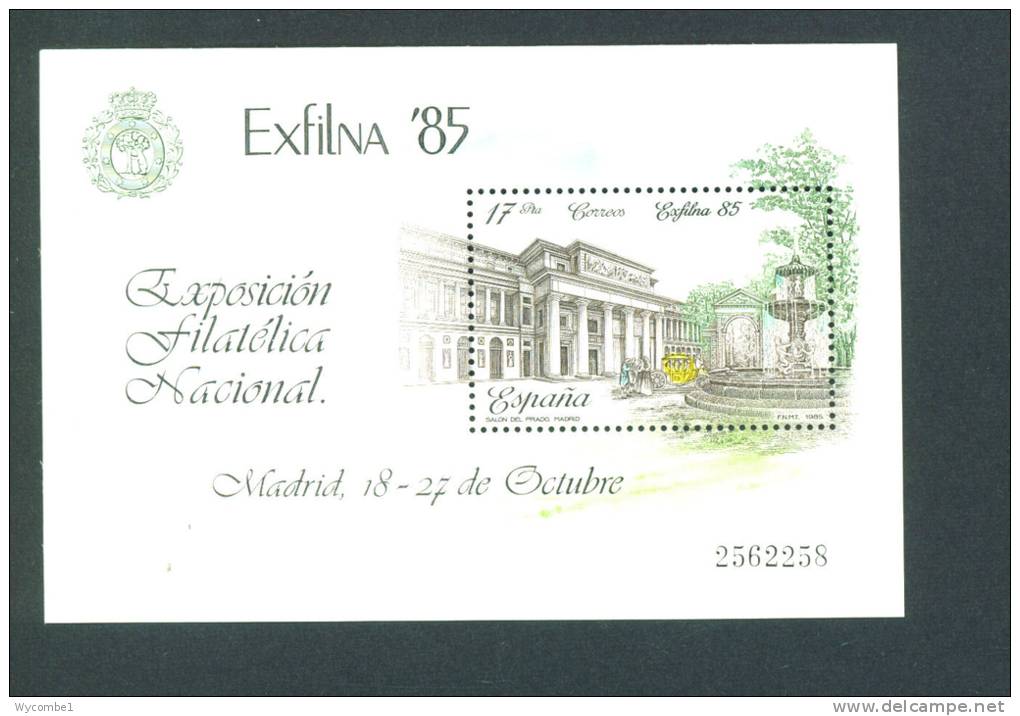 SPAIN  -  1985  Exfilna 85  Miniature Sheet  UM - Blocks & Sheetlets & Panes