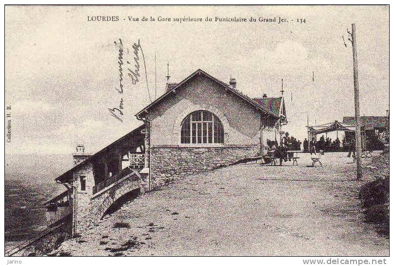 Chemins De Fer, Lourdes-Bigorre, La Gare Superieure Du Funiculaire Du Grand Jer.,réédition Cecodi - Kabelbanen