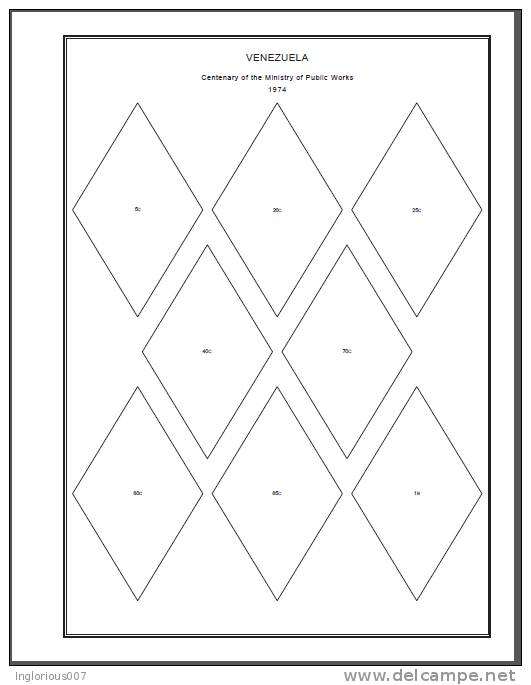 VENEZUELA STAMP ALBUM PAGES 1859-2011 (461 pages)