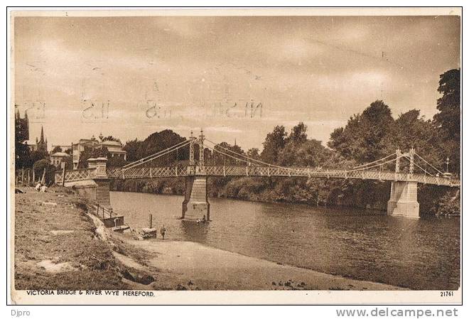 HEREFORD - VICTORIA SUSPENSION BRIDGE  21761 - Herefordshire