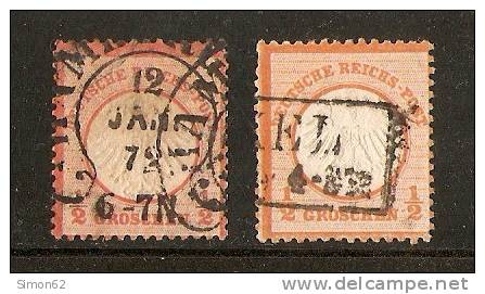 ALLEMAGNE Empire Petit écusson N° 3 Et 3a - Used Stamps