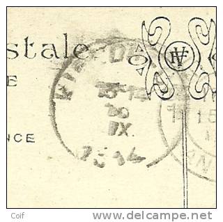 108 Op  Kaart Met Stempel ANTWERPEN 1 Op 15/09/1914 Naar KIELDRECHT Op 16/09/1914 - Zona Non Occupata