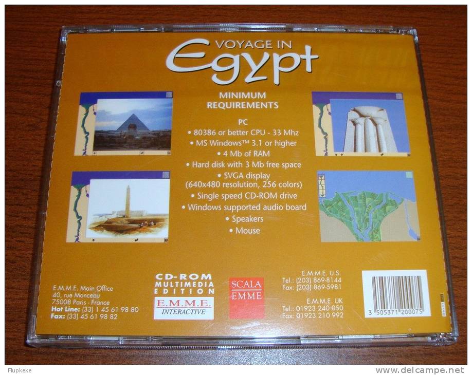 Encyclopédie E.M.M.E. Interactive Voyage In Egypt A Virtual Journey Through Ancien Egypt On Cd-Rom Multimedia In English - Encyclopedieën