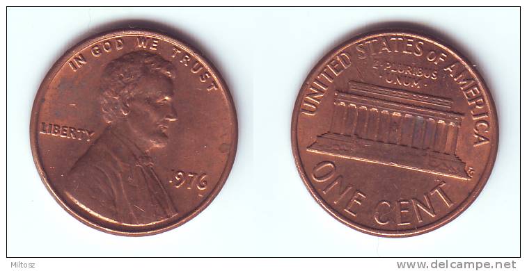 U.S.A. 1 Cent 1976 - 1959-…: Lincoln, Memorial Reverse