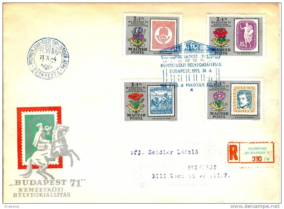 HUNGARY - 1971.FDC Set USED  - Centenary Of 1st Hungarian Postage Stamps - FDC