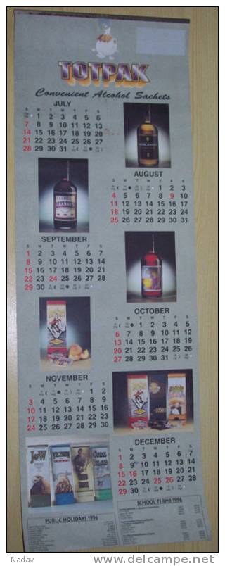 1996, Calendars Of South Africa , Size: 61x21cm - 0664 - Big : 1991-00