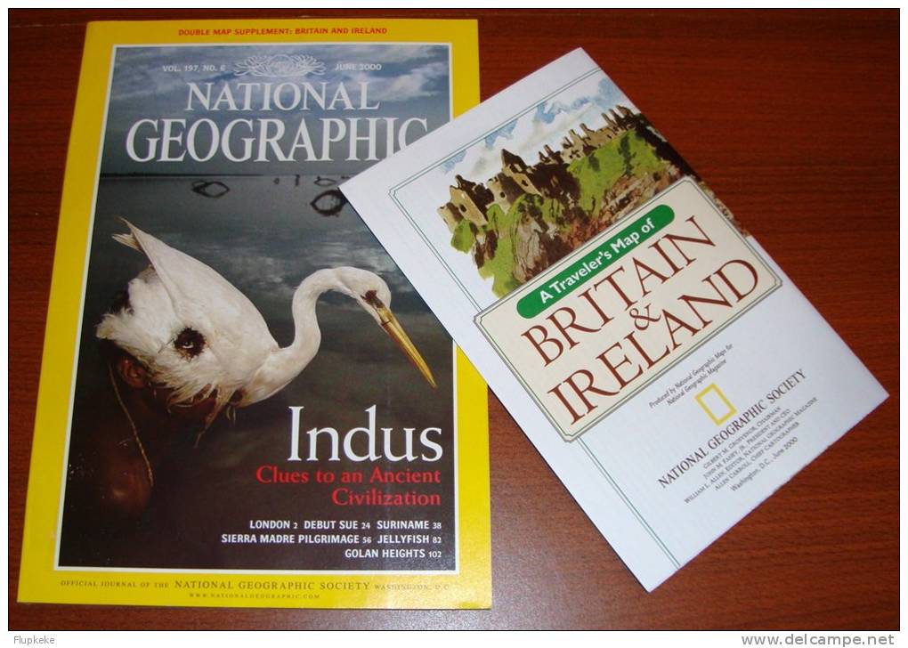 National Geographic U.S. June 2000 Indus Clues To An Ancient Civilization London Debut Sue Suriname Sierra Madre Pilgrim - Voyage/ Exploration