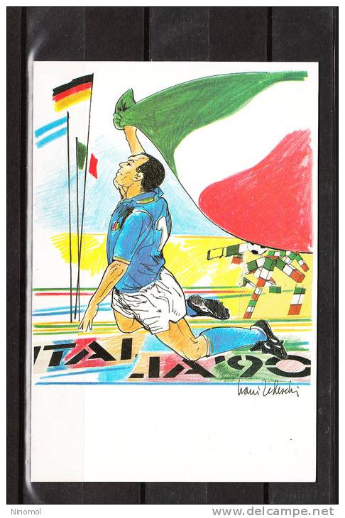 Calcio.   - Per Salvatore Schillaci.  Logo " Ciao " Di " Italia '90 " .  Cartolina Collezione ( Tiratura: 1.000 ) - 1990 – Italy