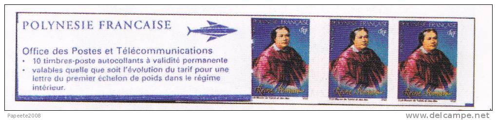 Polynésie Française / Tahiti - Reine Pomaré / 1996 - Carnet De 10 Timbres - Neufs - Ungebraucht