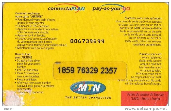 Cameroon, 10 000 Fcfa, MTN, Airtime, Building, 2 Scans. - Cameroun