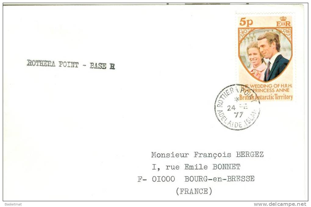 TERRITOIRE ANTARTIQUE BRITANNIQUE   CACHET ROTHERA POINT 24/6/1977 - Otros & Sin Clasificación