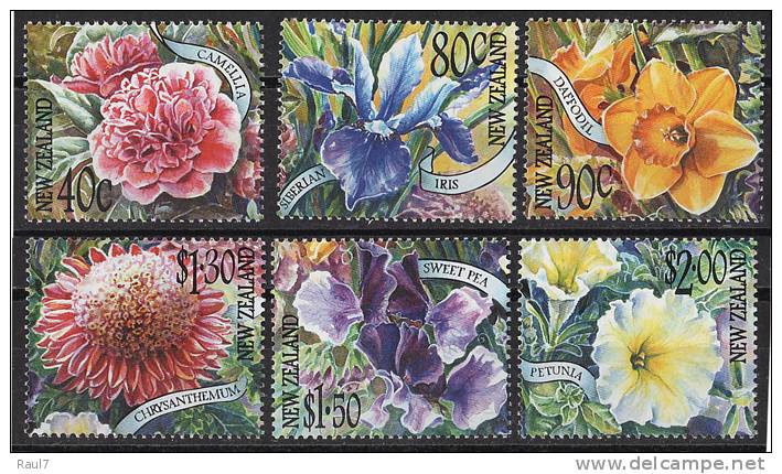 NEW ZEALAND - Fleurs, Camélias - 6 Val Neufs // Mnh - Nuovi