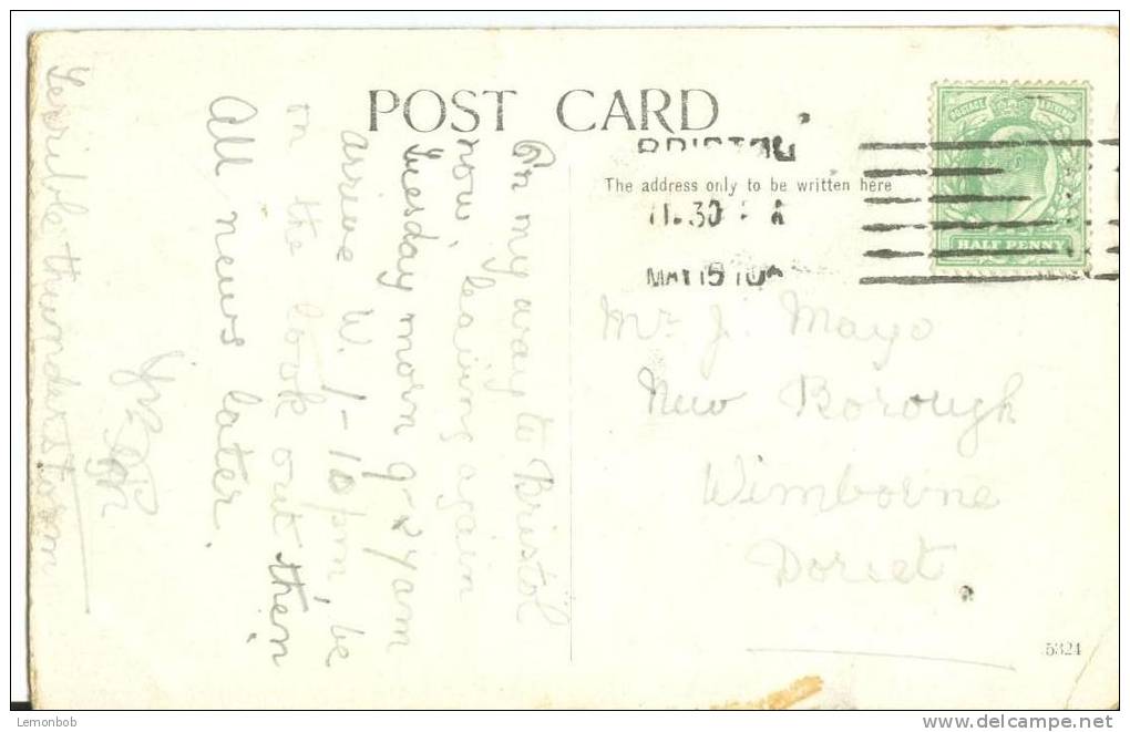 UK, United Kingdom, The Abbey, Bath, 1910 Used Postcard [P7516] - Bath