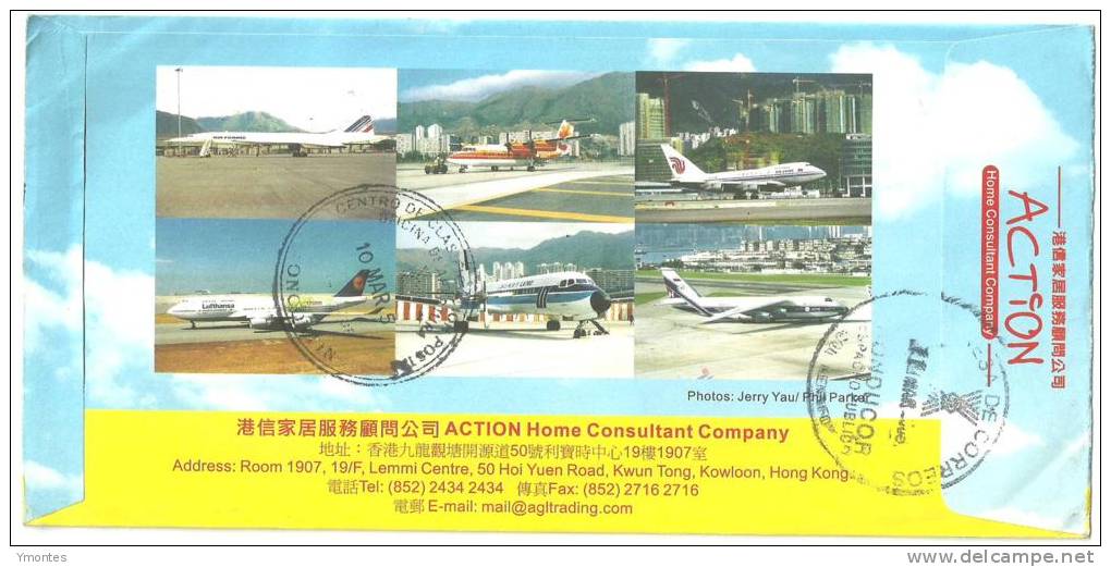 Cover Hong Kong To Honduras 2005 - Lettres & Documents